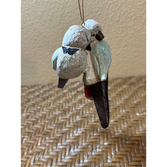 Vintage House Of Hatten Lovebirds Ornament With Red Heart 1989 - Picture 2 of 6